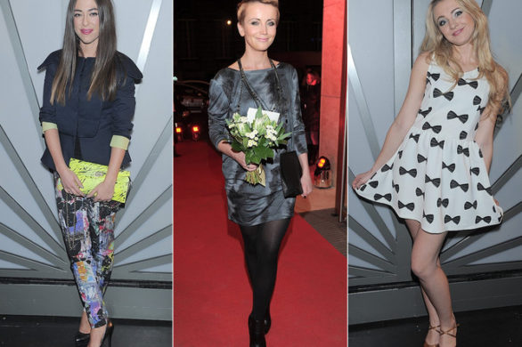 Wieczorowe stylizacje gwiazd na benefisie w Teatrze Roma