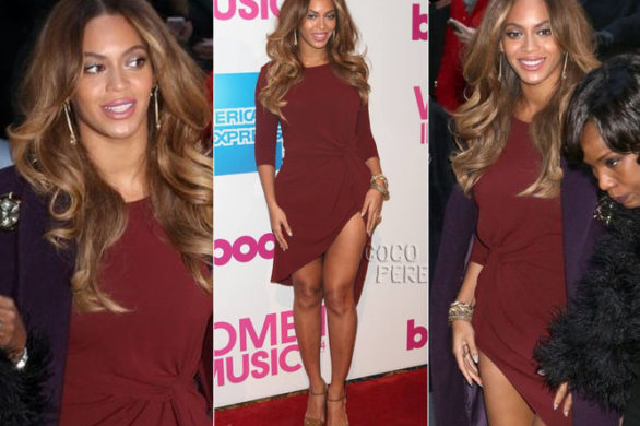 Beyonce wystawia złote nogi w asymetrycznej sukience (FOTO)