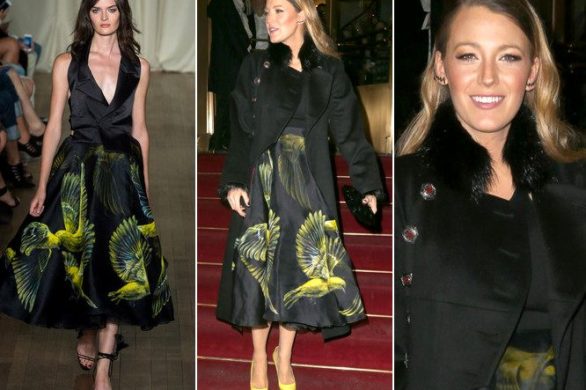 Kwitnąca Blake Lively w Marchesie i Louboutinach (FOTO)