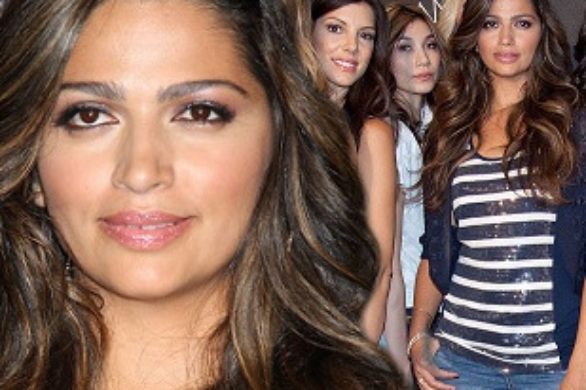 Camila Alves na wybiegu podczas INC Fashion Show