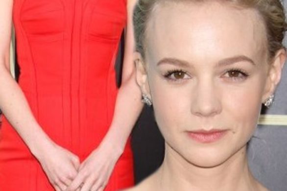 Carey Mulligan w czerwonej sukience Lanvin