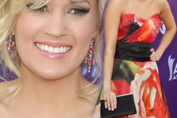 Carrie Underwood w pięknej sukni w kwiaty (FOTO)