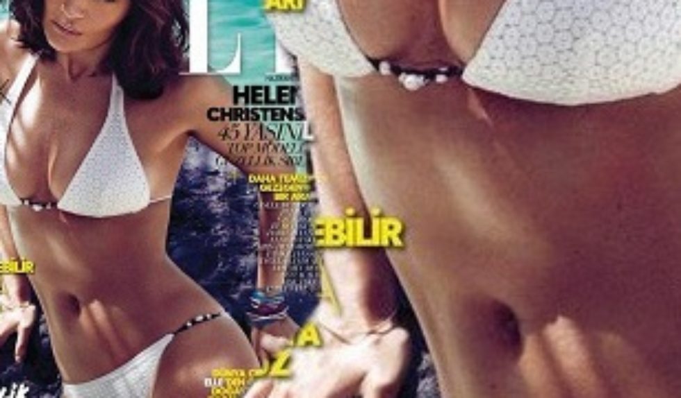 Helena Christensen po raz kolejny w bikini na okładce Elle