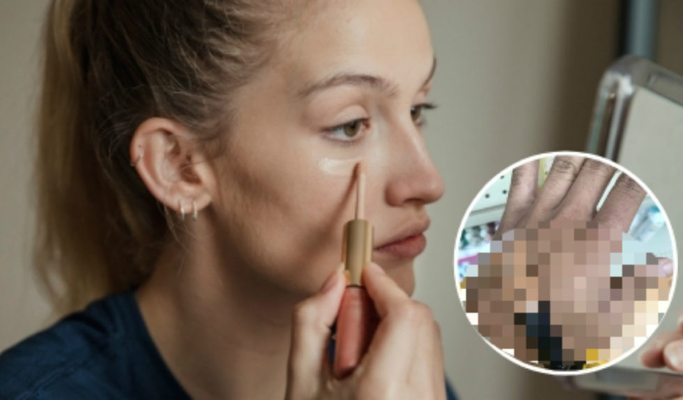 Cały internet śmieje się z mężczyzny, który zrobił swatch korektora Cały internet śmieje się z mężczyzny, który zrobił swatch korektora