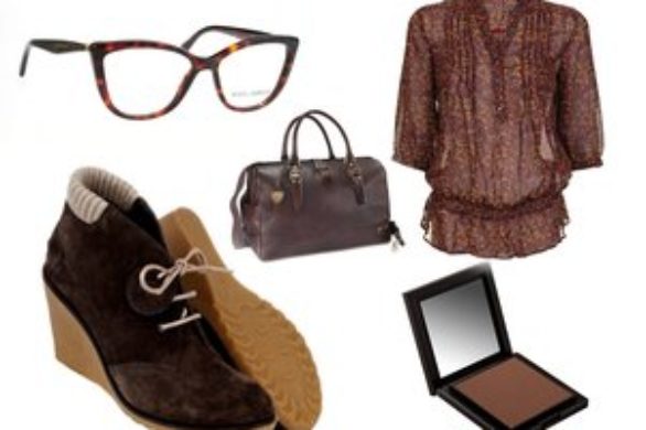 Ubrania i dodatki w kolorze czekolady