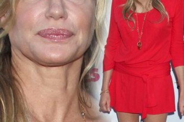 Daryl Hannah w czerwonej minisukience