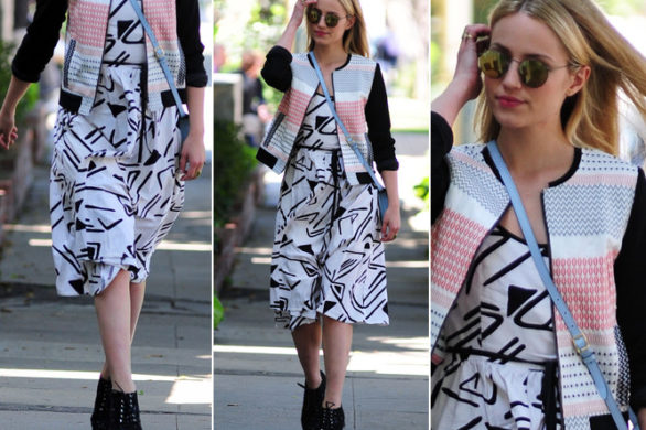Dianna Agron odważnie łączy desenie (FOTO)