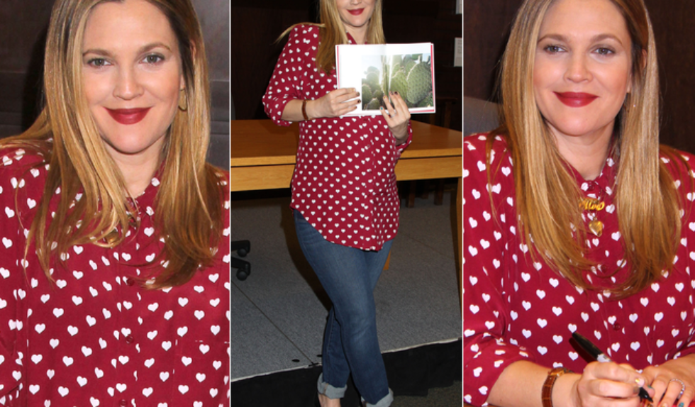 Drew Barrymore w ciąży wygląda kwitnąco (FOTO)