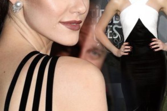 Emmy Rossum w długiej, czarno-białej sukni (FOTO)