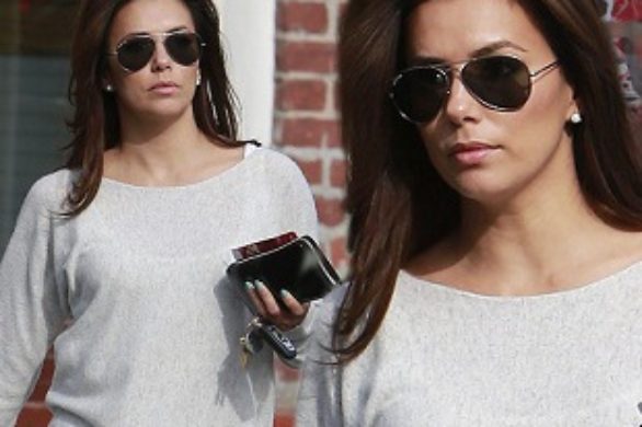 Eva Longoria w legginsach i japonkach