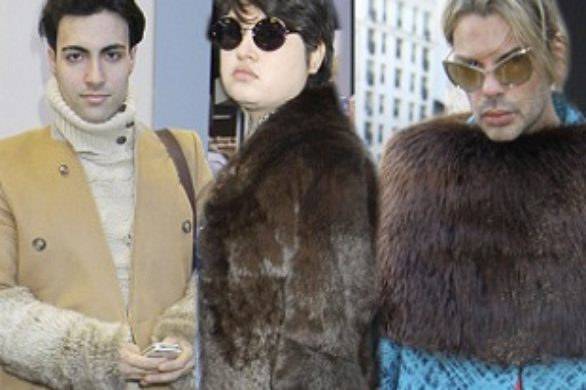 Mężczyźni w futrach na NY Fashion Week