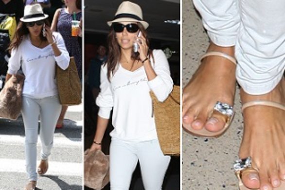 Eva Longoria wybrała modny look w bieli (FOTO)