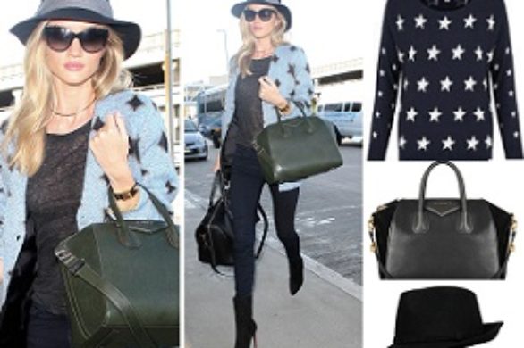 Rosie Huntington-Whiteley w modnym kapeluszu