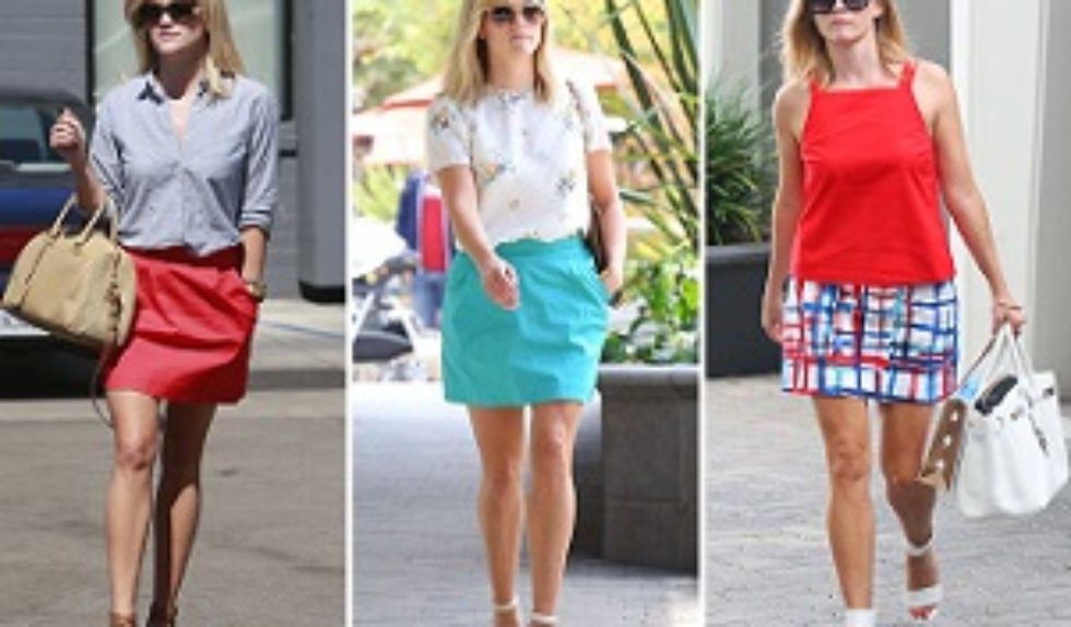 Reese Witherspoon uwielbia kolorowe mini (FOTO)