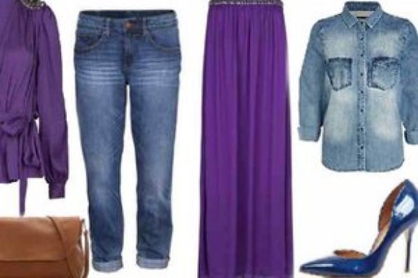 Modne połączenie: fiolet plus jeans