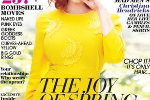 Christina Hendricks w żółtej sukience od Stelli McCartney