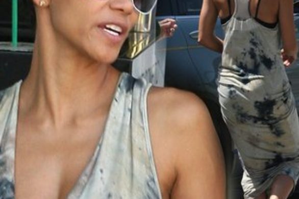 Halle Berry w sukience potraktowanej wybielaczem