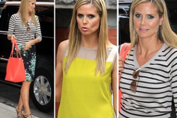 Heidi Klum w dwóch stylizacjach