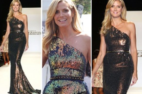 Heidi Klum w cekinowej sukni Max Azria (FOTO)