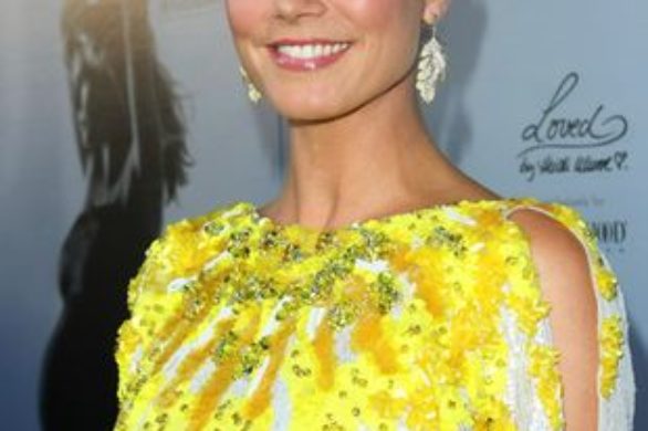 Heidi Klum w sukience Jenny Packham