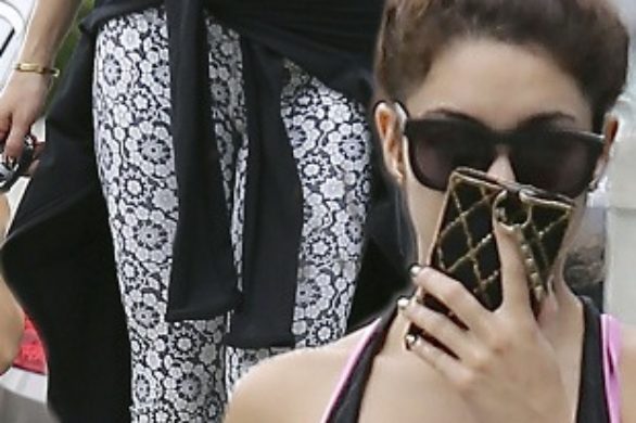 Vanessa Hudgens w kwiecistych legginsach