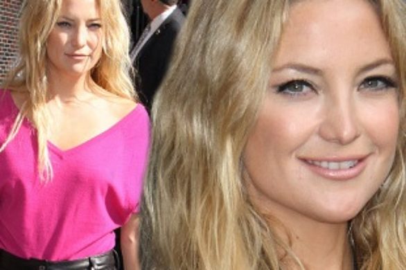 Dwie stylizacje Kate Hudson z różem w roli głównej