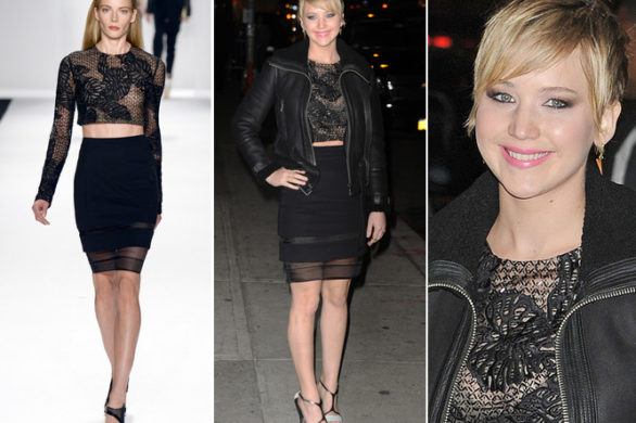 Jennifer Lawrence w J. Mendel u Davida Lettermana