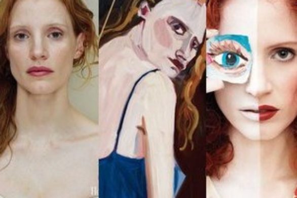 Jessica Chastain na 4 okładkach W Magazine