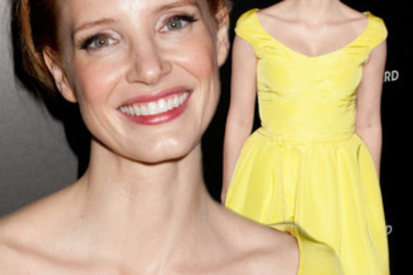 Jessica Chastain w sukience Oscara de la Renta (FOTO)