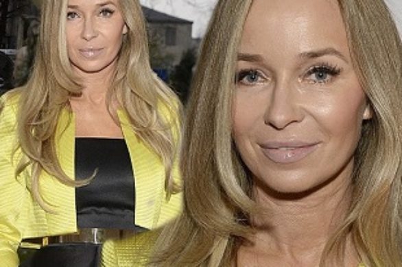 Joanna Przetakiewicz w sukni La mania i żakiecie od Diora