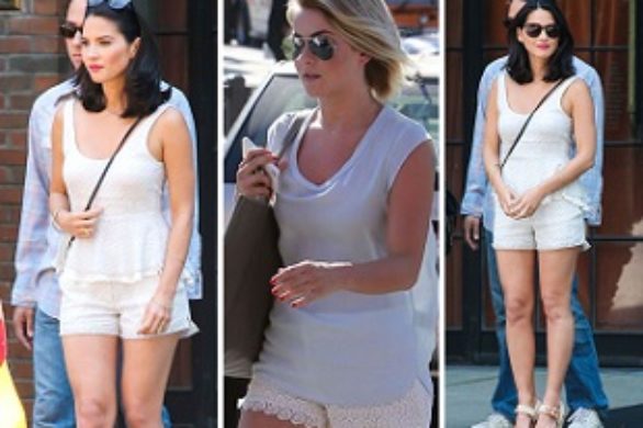 Julianne Hough i Olivia Munn w białych szortach