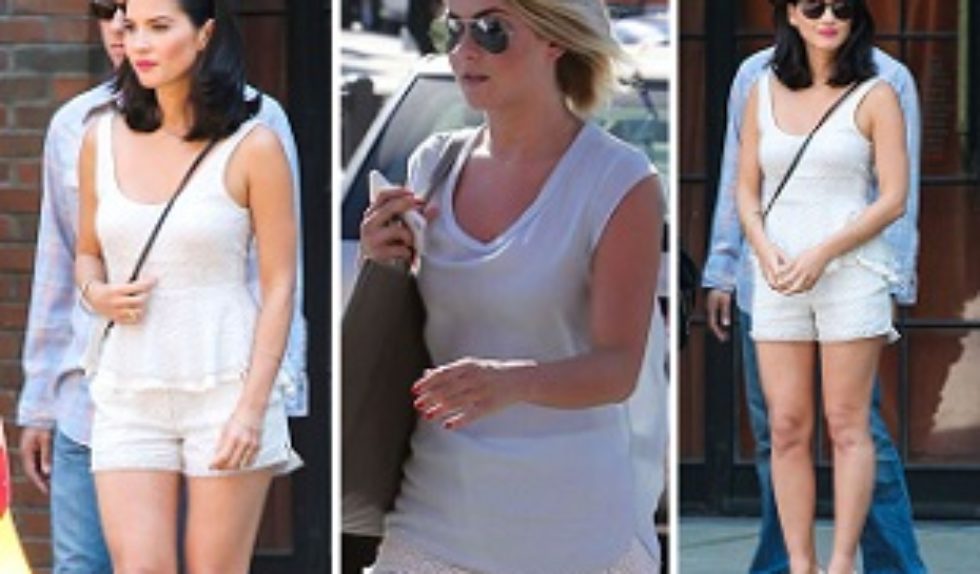 Julianne Hough i Olivia Munn w białych szortach Julianne Hough i Olivia Munn w białych szortach