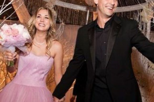 Kaley Cuoco w różowej sukni ślubnej od Very Wang (FOTO)