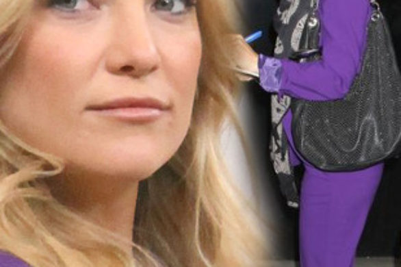 Kate Hudson w fioletowym garniturze (FOTO)