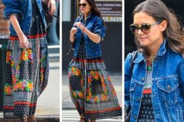 Katie Holmes w sandałkach z domu mody Chanel (FOTO)