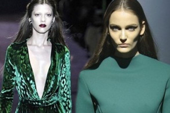 Stylizacje na jesień w kolorze zieleni