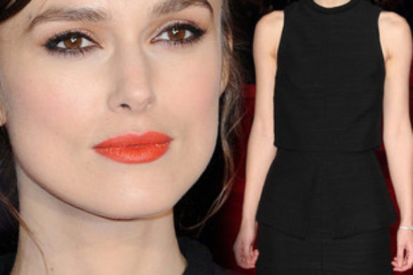 Keira Knightley w nad wyraz skromnej czarnej sukience (FOTO)