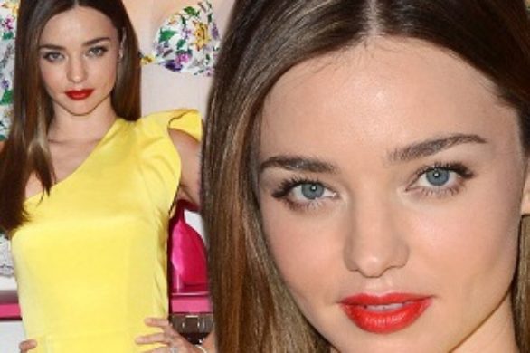 Miranda Kerr w żółtej sukience