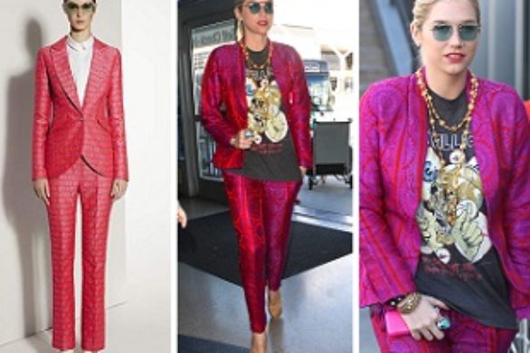 Kesha w różowym garniturze (FOTO)