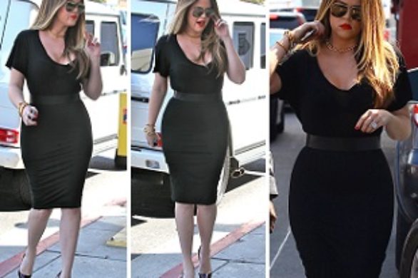 Khloe Kardashian w czarnej sukience (FOTO)