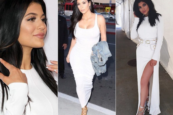Atak klonów: Kim Kardashian i Kylie Jenner w bieli (FOTO)