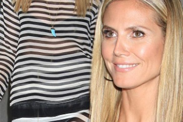 Heidi Klum cała w paskach