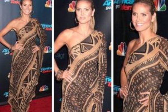 Heidi Klum w kreacji z wiosennej kolekcji Donny Karan (FOTO)