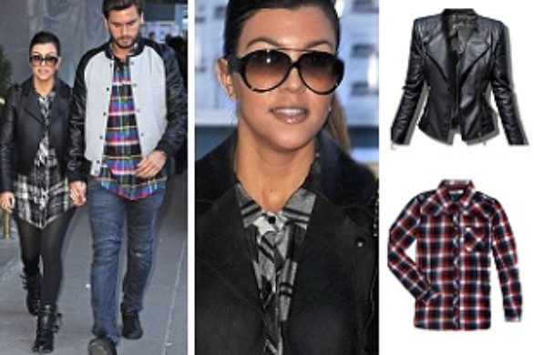 Kourtney Kardashian w czarnej ramonesce (FOTO)