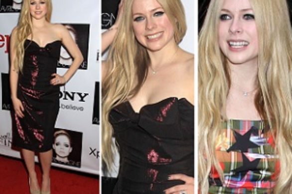 Avril Lavigne w dwóch stylizacjach