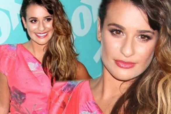Lea Michele w różowej sukience Lela Rose