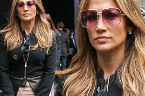 Jennifer Lopez w różowych spodniach