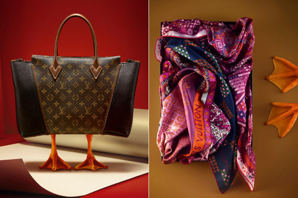 Świąteczna kampania Louis Vuitton z kaczką w tle