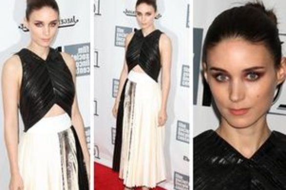 Rooney Mara w kreacji z wiosennej kolekcji Proenza Schouler