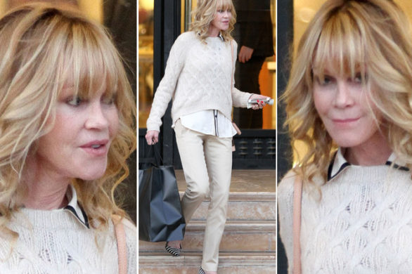 Melanie Griffith stawia na biel i beż (FOTO)